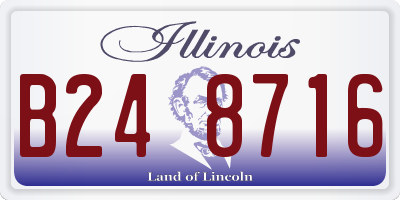IL license plate B248716
