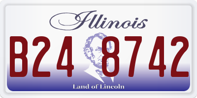 IL license plate B248742