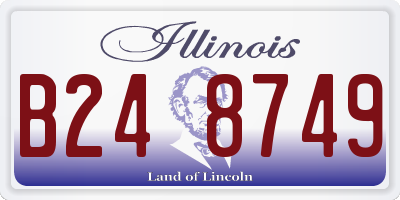 IL license plate B248749