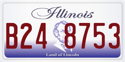 IL license plate B248753