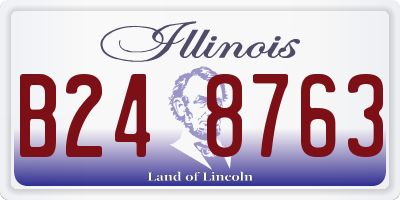 IL license plate B248763