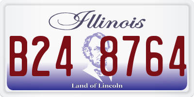 IL license plate B248764