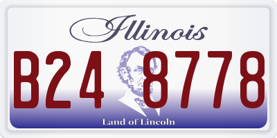 IL license plate B248778