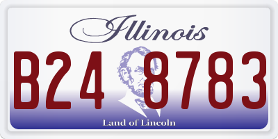 IL license plate B248783
