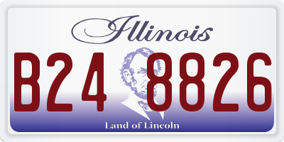 IL license plate B248826