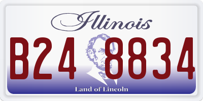 IL license plate B248834
