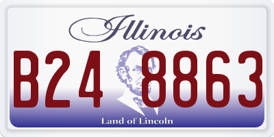 IL license plate B248863