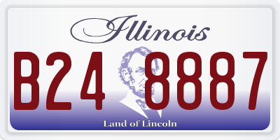 IL license plate B248887