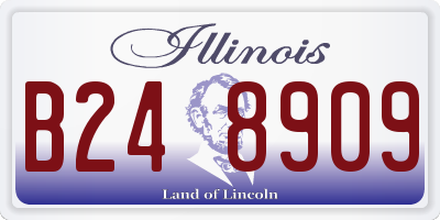 IL license plate B248909