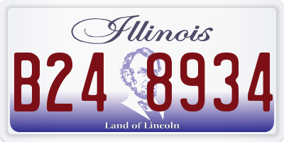 IL license plate B248934