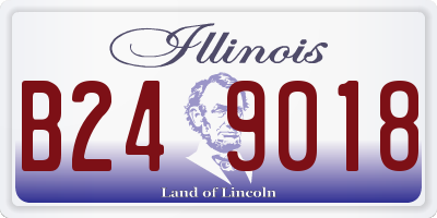 IL license plate B249018