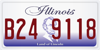IL license plate B249118