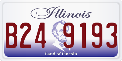 IL license plate B249193