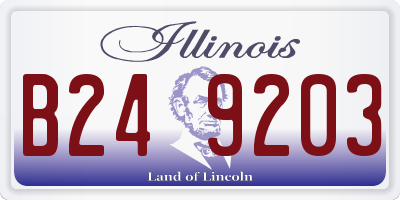 IL license plate B249203