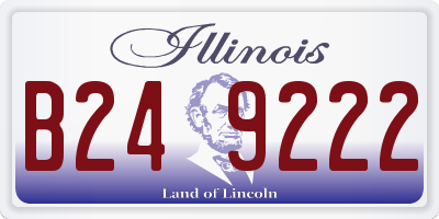 IL license plate B249222