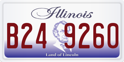 IL license plate B249260