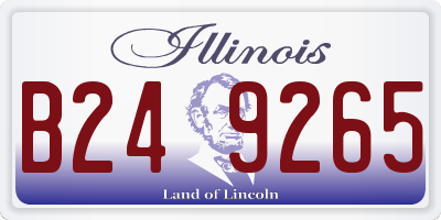 IL license plate B249265