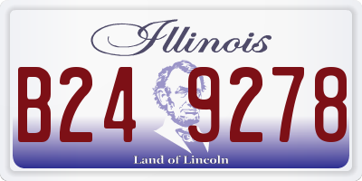 IL license plate B249278