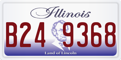 IL license plate B249368