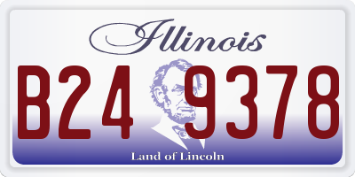 IL license plate B249378