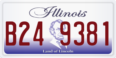 IL license plate B249381