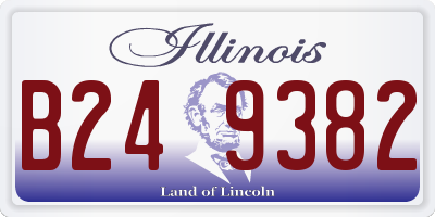 IL license plate B249382