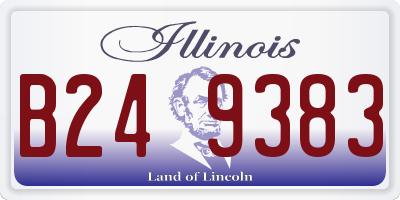 IL license plate B249383