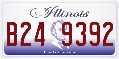 IL license plate B249392