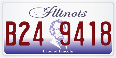 IL license plate B249418