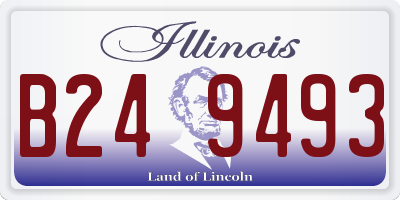 IL license plate B249493
