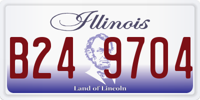 IL license plate B249704