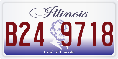 IL license plate B249718