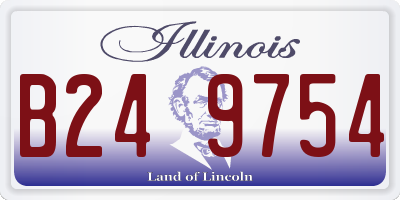 IL license plate B249754