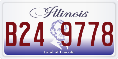 IL license plate B249778