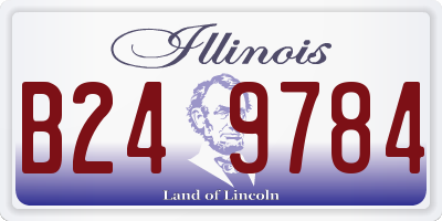 IL license plate B249784
