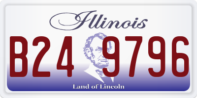 IL license plate B249796