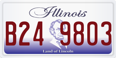 IL license plate B249803