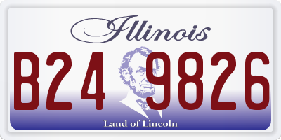 IL license plate B249826
