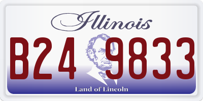 IL license plate B249833