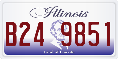 IL license plate B249851