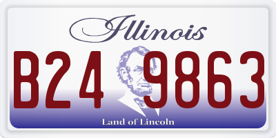 IL license plate B249863