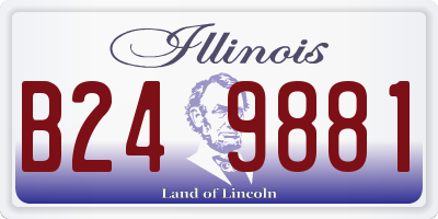 IL license plate B249881