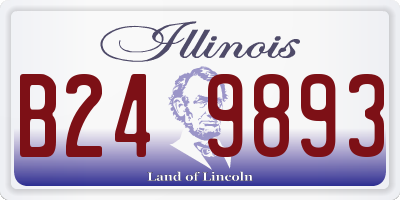 IL license plate B249893