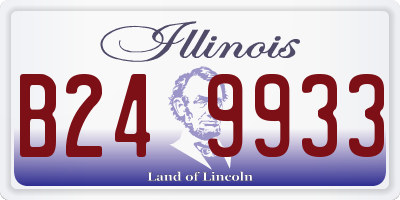 IL license plate B249933