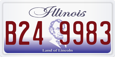 IL license plate B249983