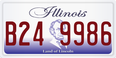 IL license plate B249986