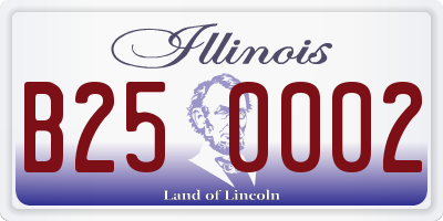 IL license plate B250002