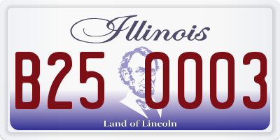 IL license plate B250003