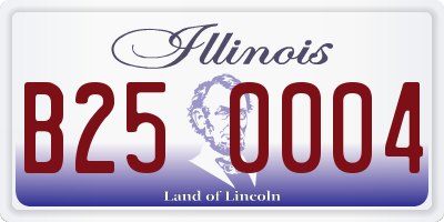 IL license plate B250004