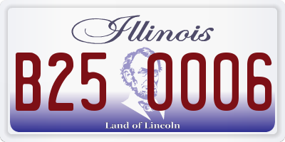 IL license plate B250006